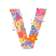 colorful blossom of meadow flowers with butterflies and flying l