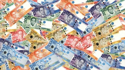 Background of all Philippine peso currency banknotes
