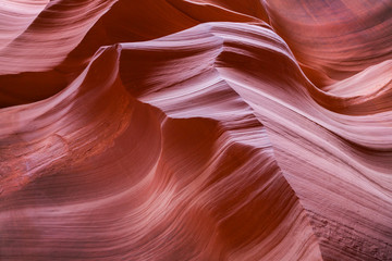 Obraz premium Red rock formations in slot canyon Lower Antelope Canyon at Page, USA