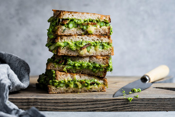 Pancetta and spring green grilled cheese toastie