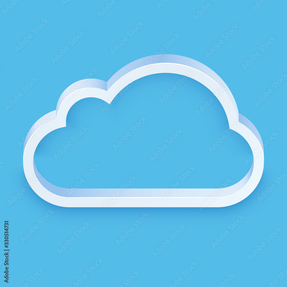 Poster Cloud icons for cloud computing web and app. vector illustration
