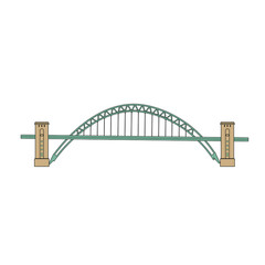 vector of Swing Bridge in Gateshead City