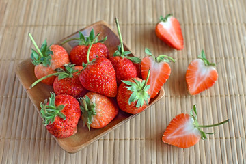 Fresh strawberries from a farm in Asia