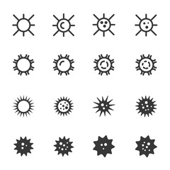 Virus Icons Set Vector illustration