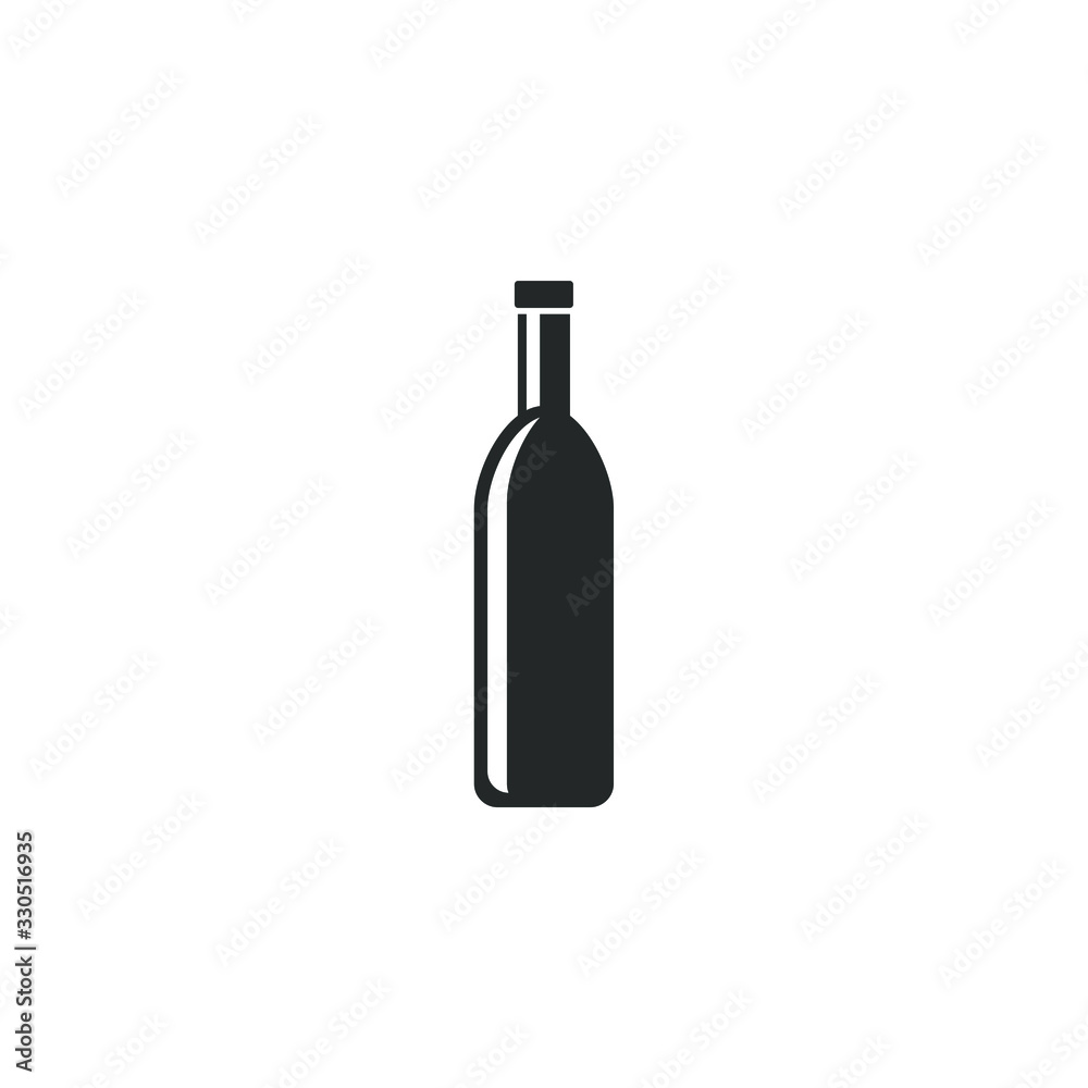 Aufkleber bottle icon template color editable. bottle symbol vector sign isolated on white background illustra
