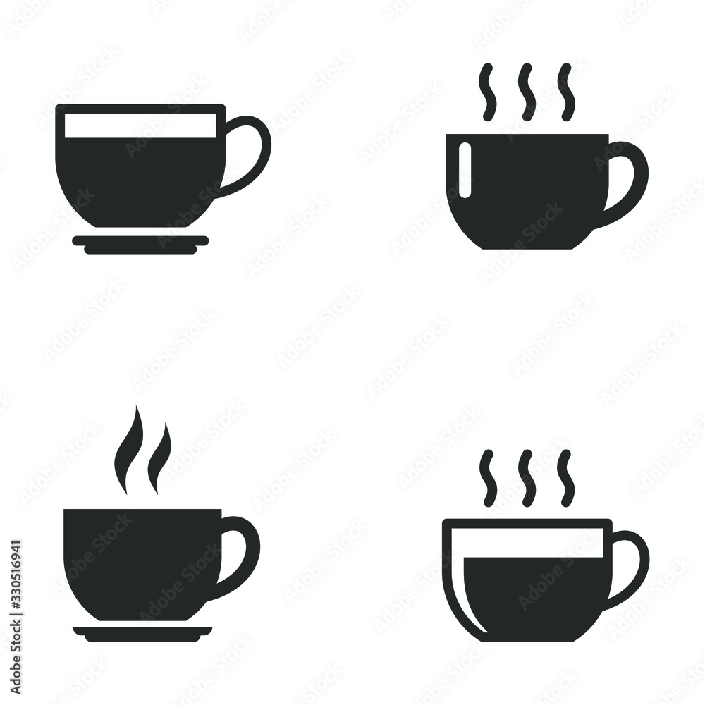 Poster coffee cup icon template color editable. coffee cup symbol vector sign isolated on white background 