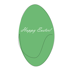 Easter card with egg vector illustration