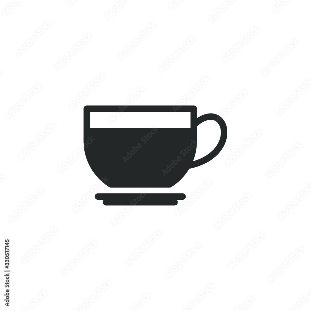 Poster coffee cup icon template color editable. coffee cup symbol vector sign isolated on white background 