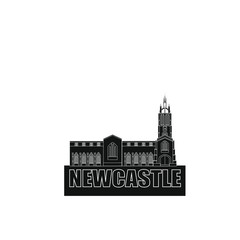Obraz premium vector The Cathedral Church of St. Nicholas of NEWCASTLE in England