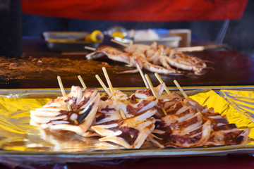 屋台のイカ焼き