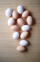 eggs on wooden background