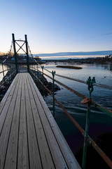 Sunrise in York Harbor from Wiggly Bridge - York, Maine.