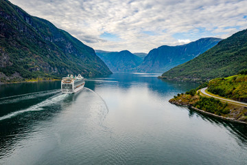 Cruise Liners On Hardanger fjorden