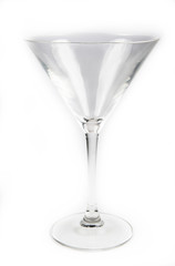 tazza di vetro con sfondo bianco perla
