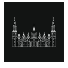 Basilica del Pilar cathedral in Zaragoza city Spain