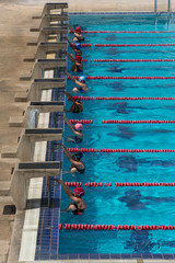 Practice for a swimming competition