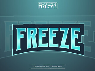 Ice freeze cool modern esport logo text effect