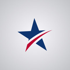 Obraz premium American Star Logo Design