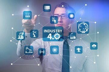 Modern industry 4.0 technical automation concept