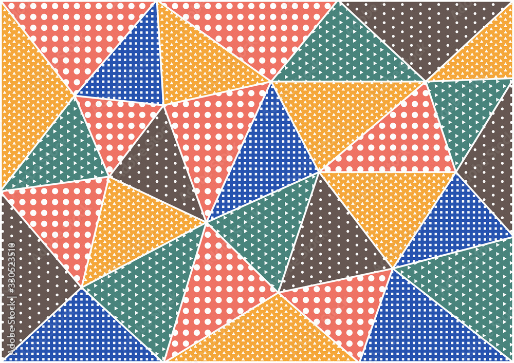 Aufkleber colorful trendy geometric shapes flat elements of a pattern. pop art style texture. modern abstract 