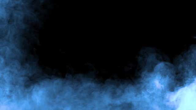 Smoke, vapor, steam, fog, cloud, 4k,blue smoke, ice smoke cloud, fire smoke, ascending vapor steam over black background - floating fog. On my profile you will find all types of smoke.