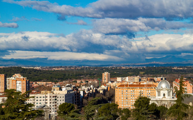 Fototapeta na wymiar Panoramic view of Madrid city in Spain