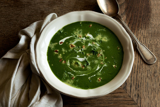 Spinach creamy soup.