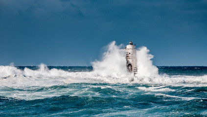 ligthouse storm mangiabarche calasetta sardinia