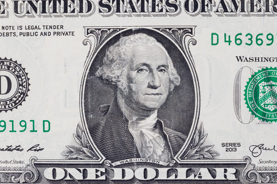 Detail of one dollar bill