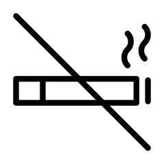 No cigarette, no smoking sign icon illustration. Smoking forbidden symbol. Quit smoking, public sign for healthy life concept for perfect community health projects.