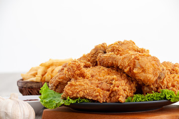 fried chicken with fries