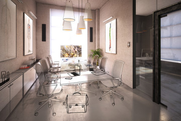 Office Design: Meeting (conception) - 3d illustration