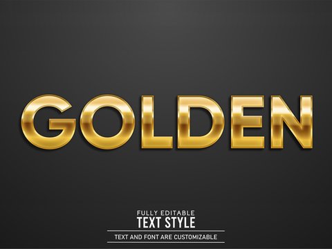 Gold luxury realistic 3D text effect