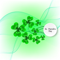 Vector Happy Saint Patricks Day Background with clover eps10