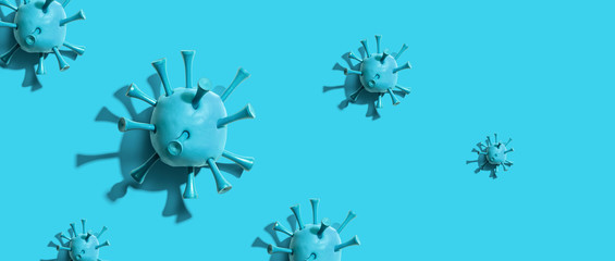 Viral epidemic influenza and Coronavirus Covid-19 concept