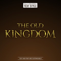 Gold kingdom empire medieval classic fantasy 3D editable text effect