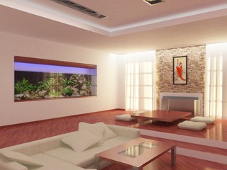 Interior of the room in oriental style