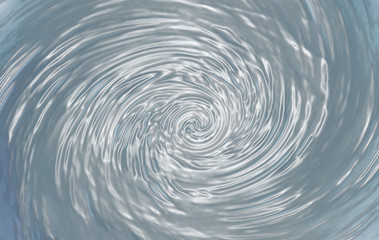 Soft blue background of water spiral