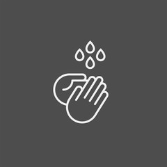 Hand wash flat vector icon. Clean hands flat vector icon