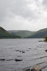 landscape with lake and mountains