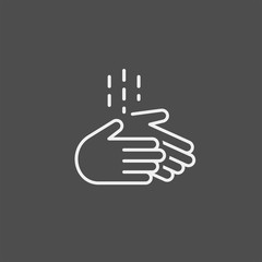 Hand wash flat vector icon. Clean hands flat vector icon