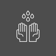 Hand wash flat vector icon. Clean hands flat vector icon