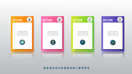 Design Business template infographic chart element with place date for presentations.