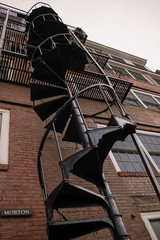 Metal spiral staircase - Portsmouth, New Hampshire.