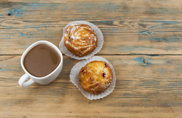Delicious orange muffins for breakfast.