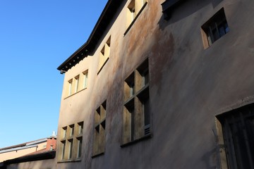 Fototapeta na wymiar Maison typique dans le vieux Lyon, montée Saint Barthélémy - ville de Lyon - Département du Rhône - France