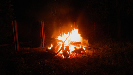 A little scary, but very beautiful picture of a campfire.