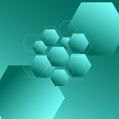 Background wallpaper hexagons abstract technology concept vector