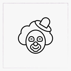 clown linear icon outline black symbol