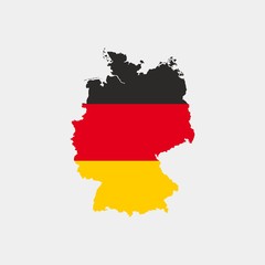 Obraz premium Germany map. Vector illustration on gray background